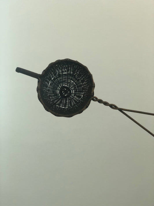 Antique Hand Woven Brass Large Tea Strainer