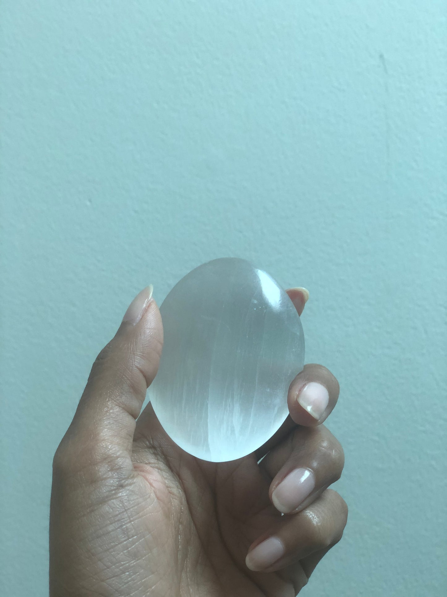 Selenite Polished Palm Crystal